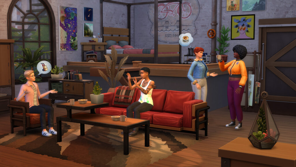 Aperçu du kit Loft industriel pour Les Sims 4