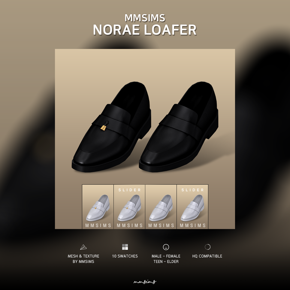 Une boîte à l'intérieur d'une boîte montrant une paire de mocassins noirs avec un détail doré