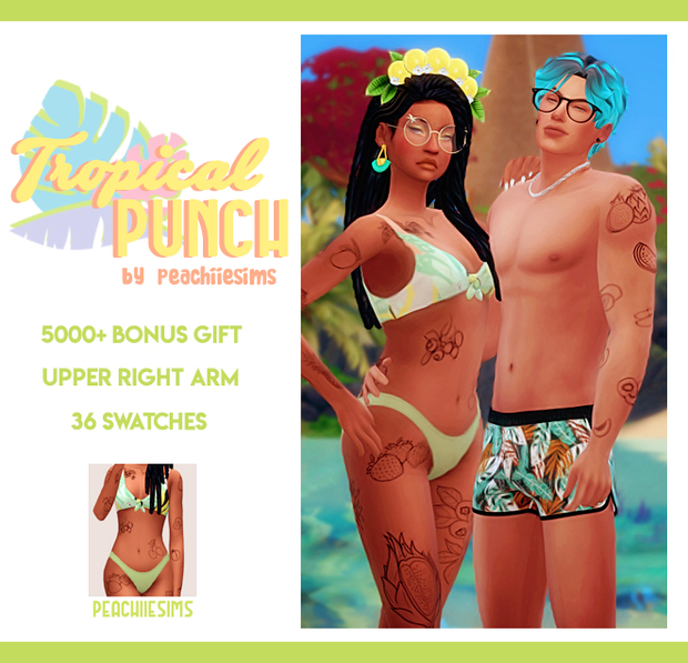 tatouage punch tropical