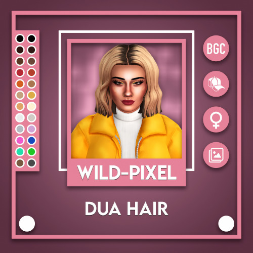 Dua Hair for sims 4 
