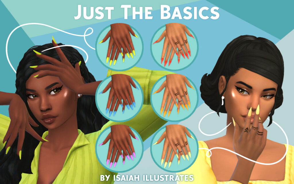 les ongles de base en couleurs magnifiques