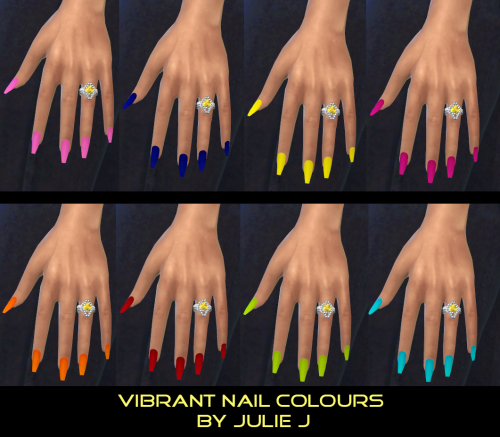 couleurs d'ongles éclatantes pour les Sims 4