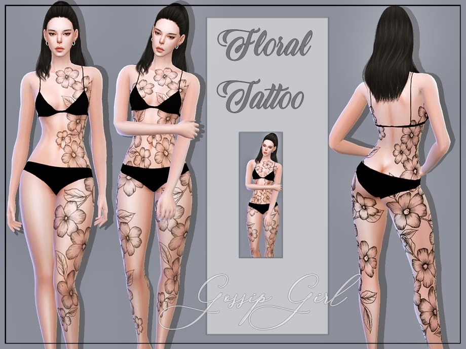 site Web Sims 4 CC avec des tatouages
