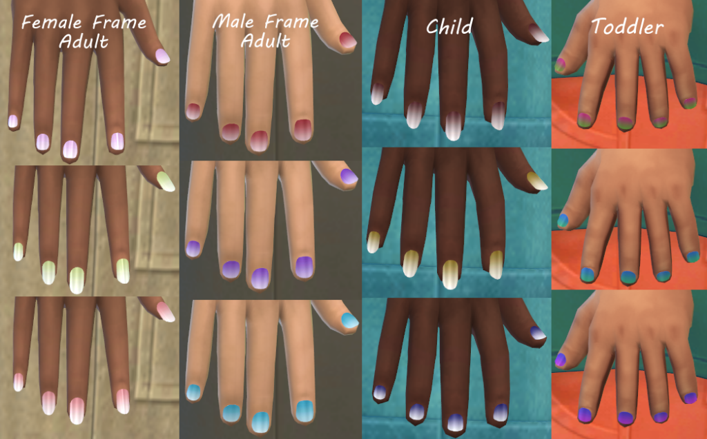 ongles pour adultes, enfants et tout-petits