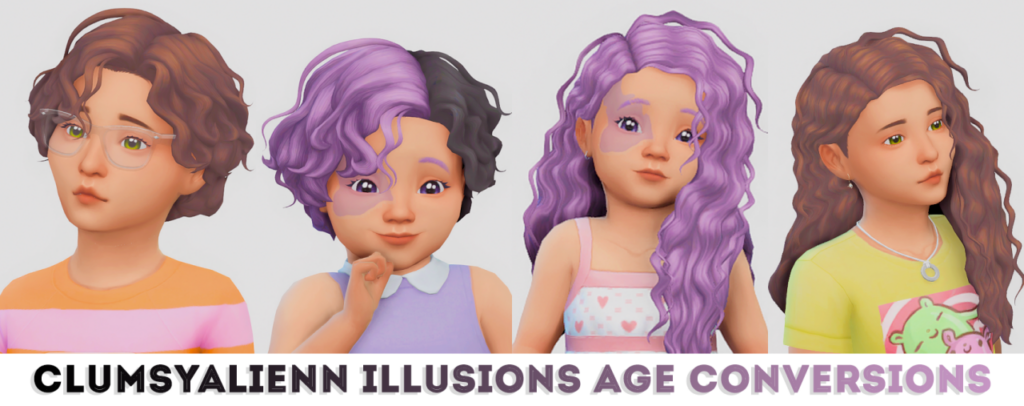 Conversions d'âge d'illusions pour cheveux bouclés à deux tons