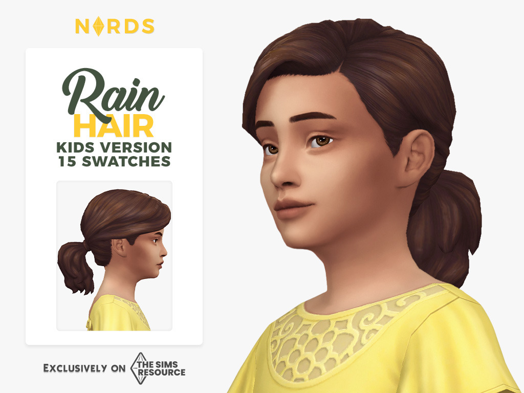 Rain hair from Nords, a sims 4 cc creators option