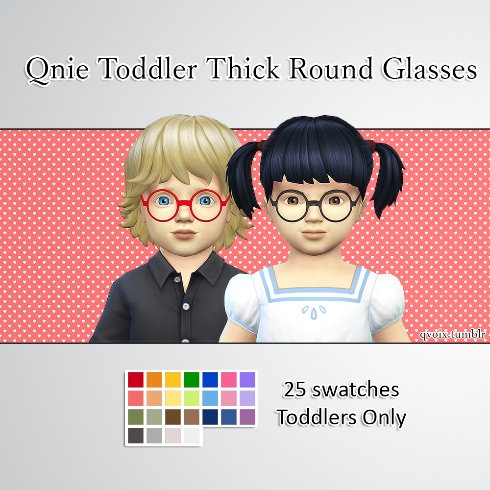 lunettes rondes épaisses pour sims