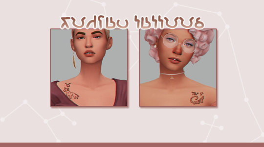 tatouages zodiaque sur la poitrine et le clavicule