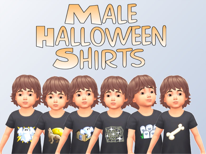 groupe d'enfants en t-shirts noirs d'Halloween
