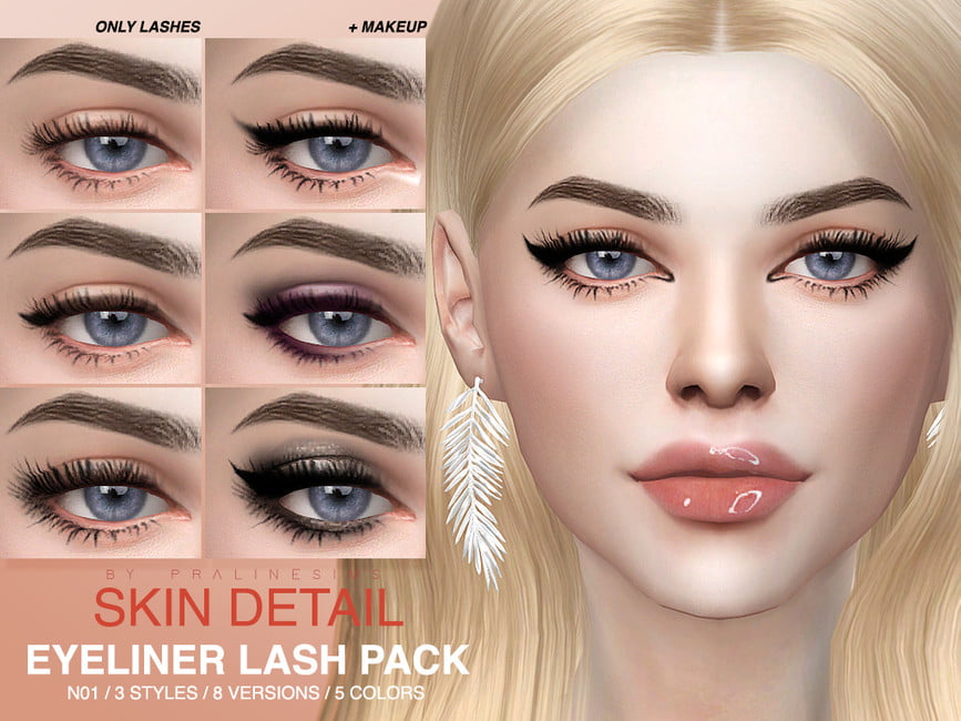 cils détaillés pour la peau