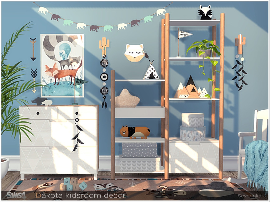 dakota decor with shelves and mountains