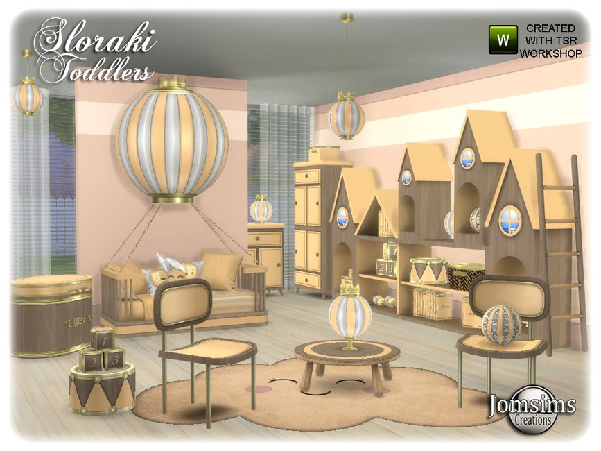 Chambre de bébé Sims 4 avec lit montgolfière