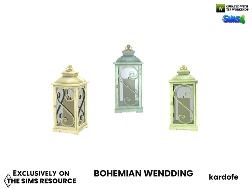 Trois lanternes jaune, verte et bleue avec des bougies à l'intérieur.