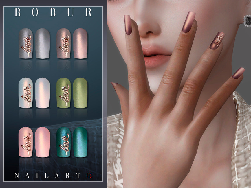 ongles sims 4 cc avec un doigt d'amour