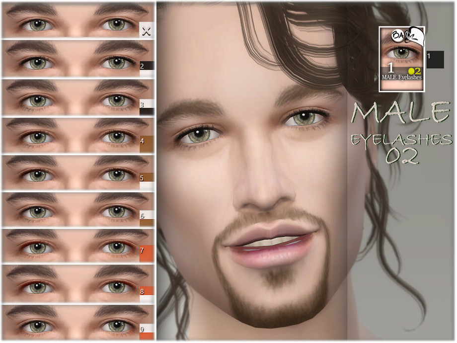 cils masculins pour Les Sims 4