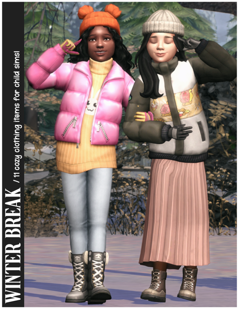 deux enfants avec de jolies vestes